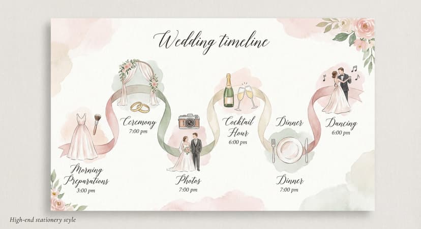 Hochzeitstag Ablauf: Zeitplan bis Party